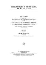 Legislative Hearing on H.R. 1383, H.R. 802, H.R. 1657, and H.R. 1671