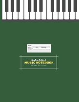 Music Notebook - AmyTmy Notebook -100 pages - 8.5 x 11 inch - Matte Cover