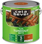 CetaBever Tuinhout Beits - Zijdeglans - Teak - 2,5 liter