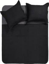 Y-NOT - Mat Satijn - dekbedovertrek - Microvezel - Tweepersoons - 200x200/220 cm - Zwart