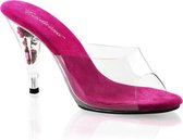 Roze instap pumps Belle met bloemetjes in de hak 39