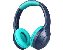Draadloze Koptelefoon Voor Kinderen - ONBREEKBAAR - 45 uur muziek – Over Ear – Bluetooth 5.0 - Hoofdtelefoon Kids - Blauw