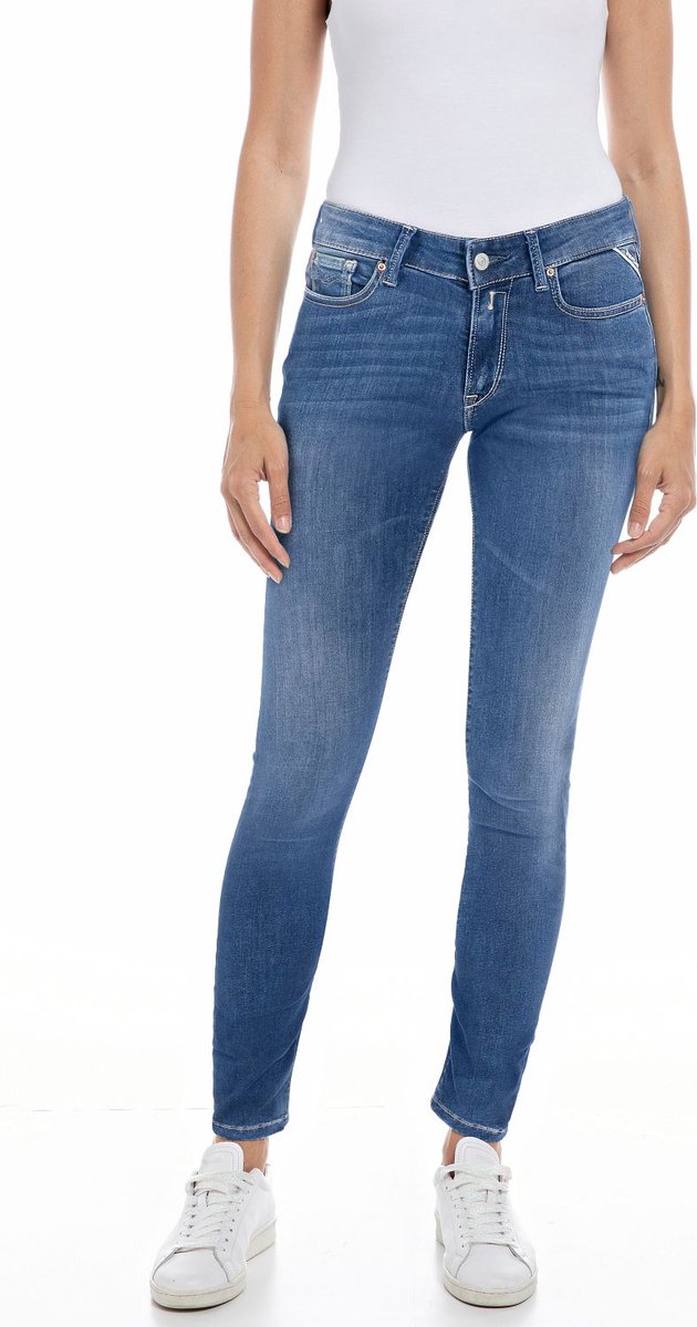 Replay Dames Jeans Broeken NEW LUZ skinny Fit Blauw 29W / 28L Volwassenen