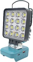 DommAr Werklamppro™ Geschikt voor Makita 18V Lithium Batterij- Bouwlamp - Makita Werklicht - batterij - Campinglamp - LED - Schijnwerper - USB - Powerbank - Zaklamp - Powerbank - Lampjes - Kado - Cadeau