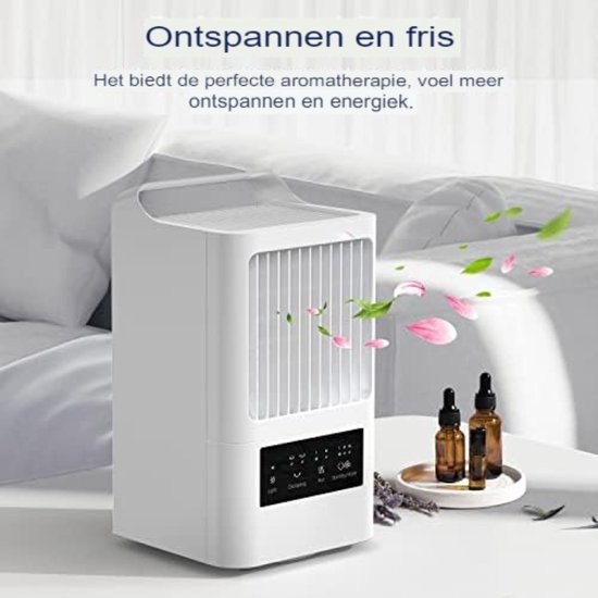 Mini Klimageräte Mini Luftkühler, 4 in 1 USB Tragbare Mobile Klimaanlage mit 6-Eiskästen, 3 Geschwindigkeits Mini Verdunstungs Klimagerät Air Cooler für Hause, Büro, Reisen