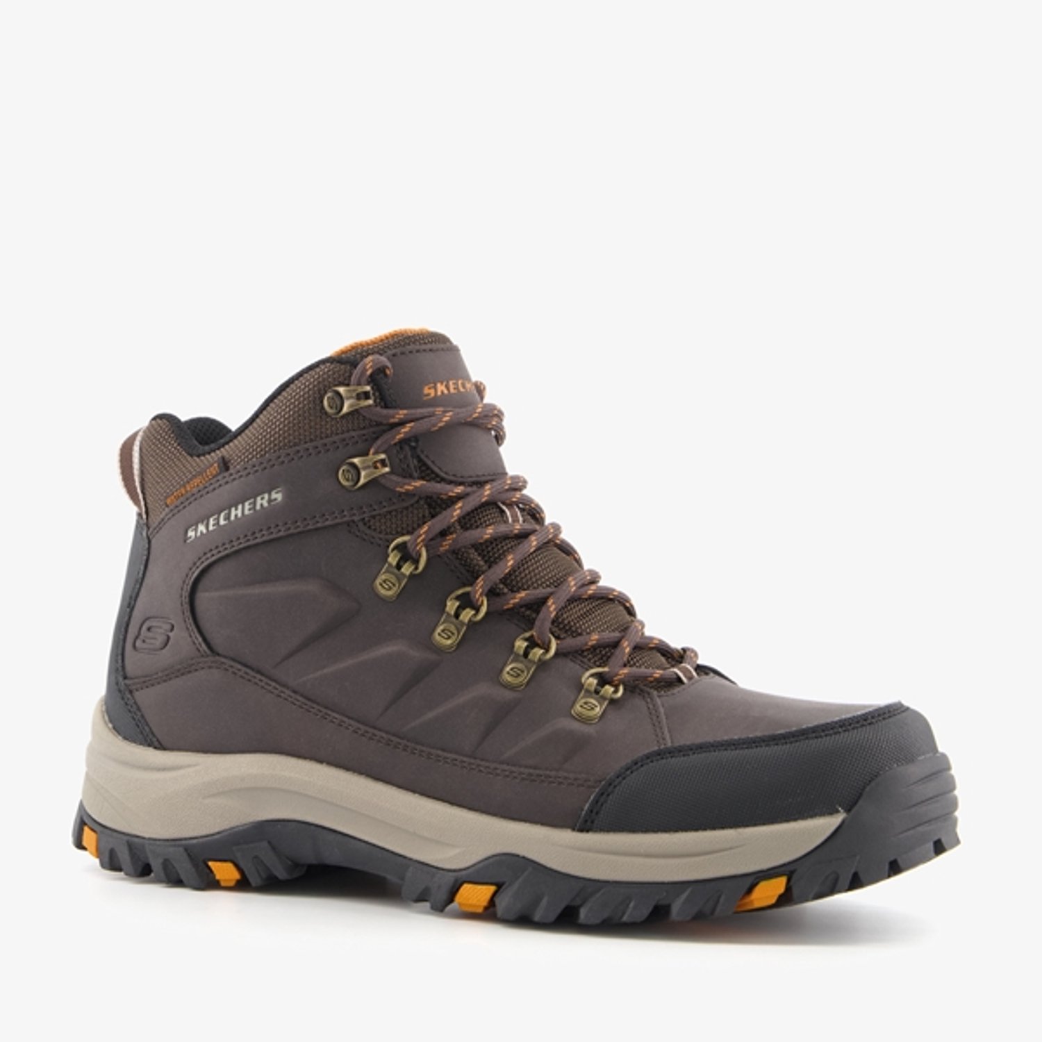 Skechers Relment Daggett leren wandelschoenen B - Bruin - Extra comfort - Memory Foam - Maat 50.5