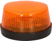 Widmann LED zwaailamp/zwaailicht met sirene - oranje waarschuwingslicht - 7 cm