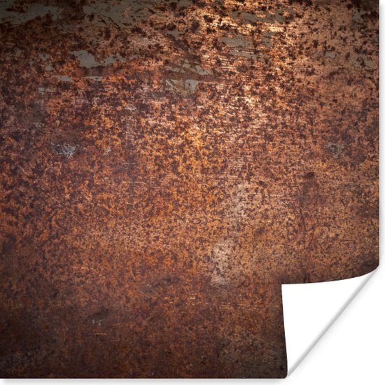 Poster Staal - Roest - Brons - Structuur - 50x50 cm