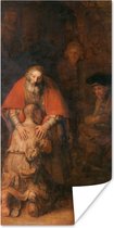 Poster Terugkeer van de verloren zoon - Rembrandt van Rijn - 20x40 cm