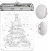 Malatec LED 3D-Kerstboom - Unieke Kerst Raamdecoratie - 17 x 11.5 x 1.5 cm