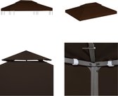 vidaXL Toit de tonnelle 2 couches 310 g/m² 4x3 m Marron - Toit de tonnelle - Toits de tonnelle - Auvent de tonnelle - Auvents de tonnelle