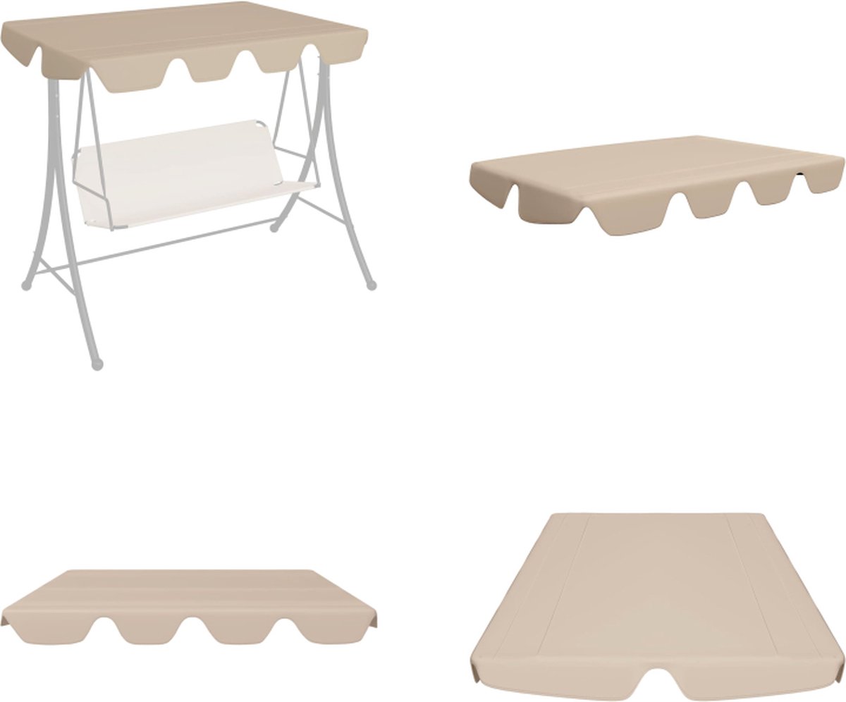 Vervangingsluifel voor schommelbank 150/130x105/70 cm groen