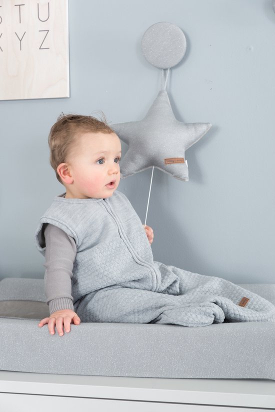 Baby's Only Gebreid baby Muziekdoosje - Muziekhanger ster Sparkle - Zilver-Roze Mêlee - Met subtiel glittertje - Muziek speelgoed van Baby's Only — afbeelding 2