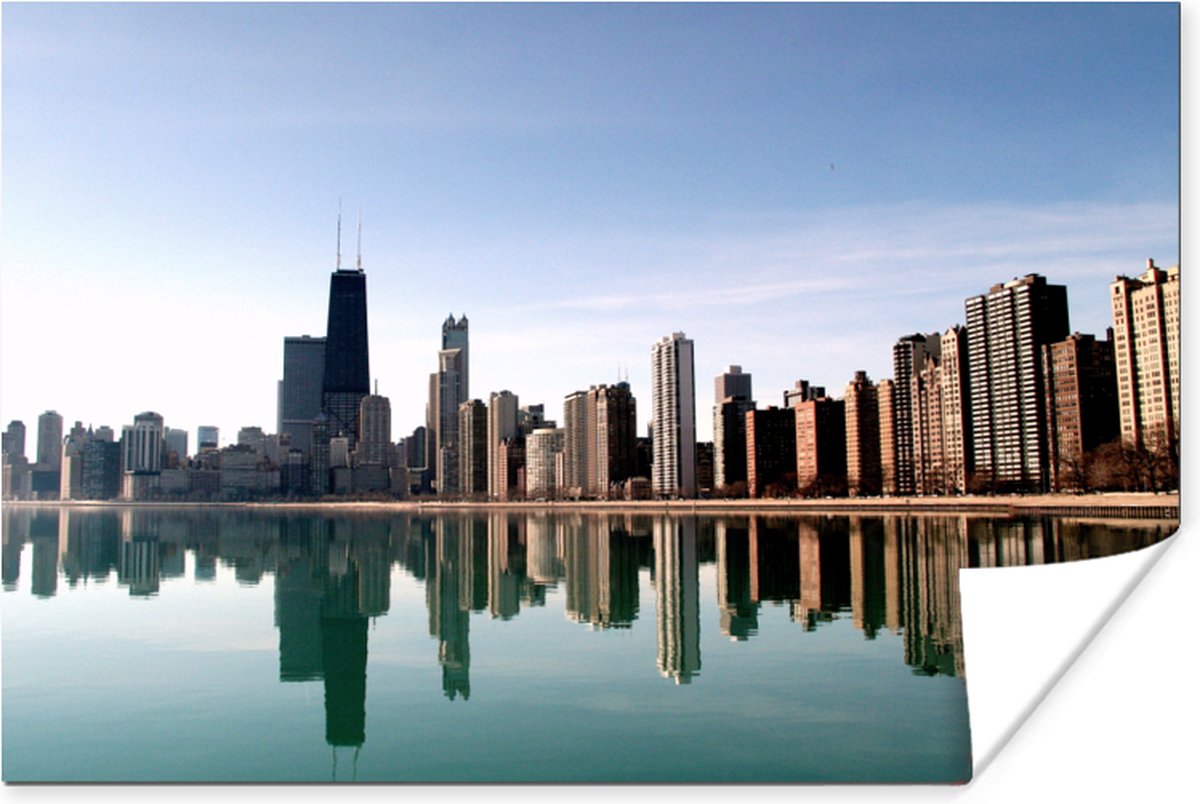 Poster Chicago - Toren - Skyline - 180x120 cm XXL op Prijzenvolger.com