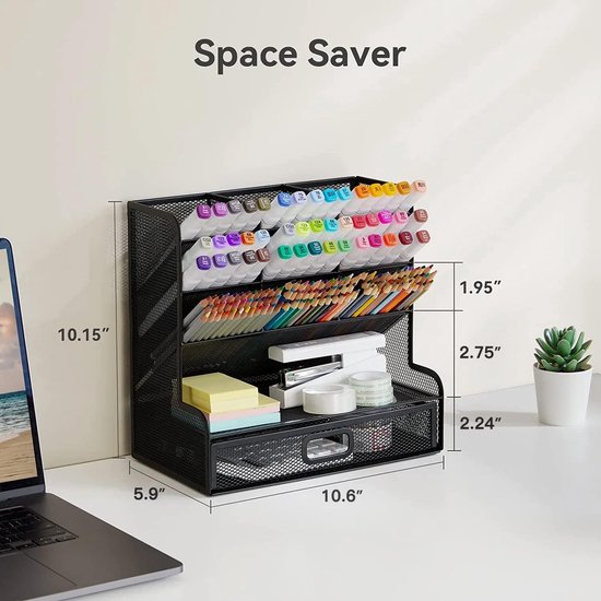 BOTC Letter Tray - Organisateur de bureau - Organisateur de bureau - Métal - Zwart
