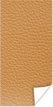 Poster Leer - Structuur - Lederlook - Oranje - 20x40 cm - Kerstversiering - Kerstdecoratie voor binnen - Kerstmis