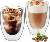 Dubbelwandige latte macchiato glazen, stijlvol en praktisch (2 x 350 ml)