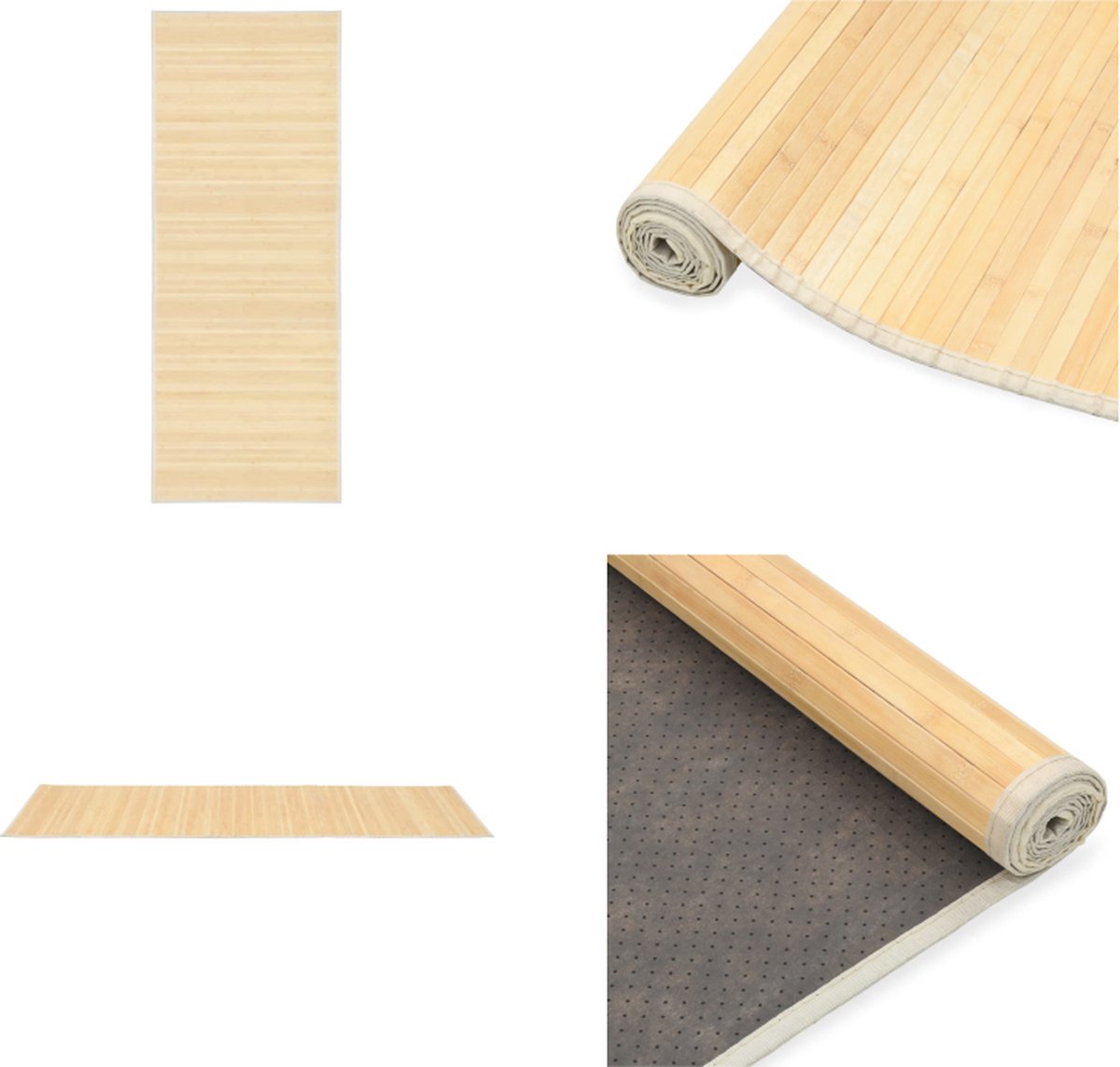 vidaXL - Tapijt - Wit - Jute | Leen Bakker