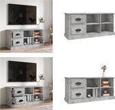 vidaXL Tv-meubel 102x35-5x47-5 cm bewerkt hout betongrijs - Tv-kast - Tv-kasten - Tv-meubel - Hifi-meubel