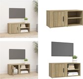 vidaXL Tv-meubel 80x31-5x36 cm bewerkt hout sonoma eikenkleurig - Tv-kast - Tv-kasten - Tv-meubel - Hifi-meubel