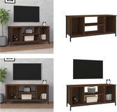 vidaXL Tv-meubel 102x35x45 cm bewerkt hout bruineikenkleurig - Tv-kast - Tv-kasten - Tv-meubel - Hifi-meubel