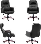 vidaXL Chaise de bureau Simili cuir Noir - Chaise de bureau - Chaises de bureau - Chaise Ordinateur - Chaises Ordinateur