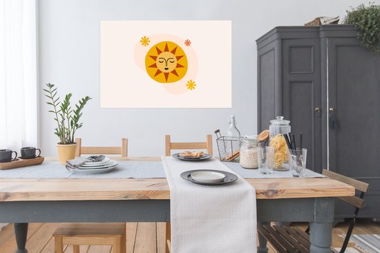 Affiche Soleil - Été - Pastel - 120x80 cm