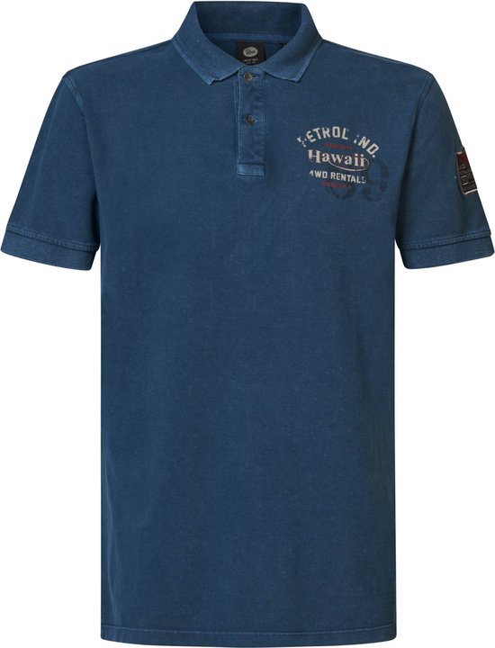 Petrol Industries - Polo Artwork pour hommes Meander - Blauw - Taille M