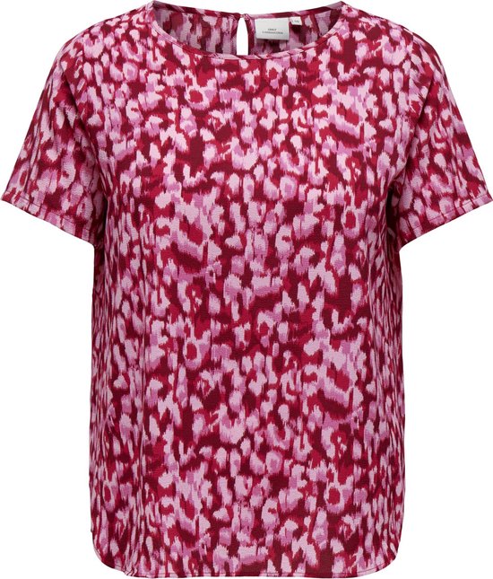 ONLY CARMAKOMA CARVICA LIFE SS TOP WVN NOOS Dames Top