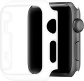 Telefoonglaasje Hoesje - Geschikt voor Apple Watch 1\ Apple Watch 2\ Apple Watch 3 - Kunststof - 42mm - Wit