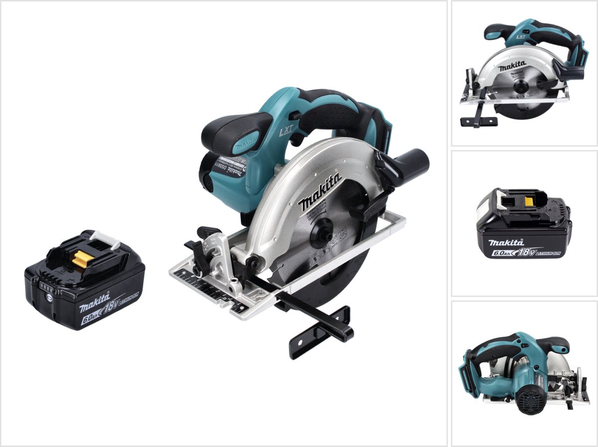 Makita DSS 611 G1 accu-cirkelzaag 18 V 165 mm + 1x accu 6,0 Ah - zonder oplader