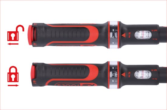 KS Tools 516.1472 1/2 ERGOTORQUE®precision Momentsleutel met draaiknop-omsteek-ratelkop, 60-320Nm