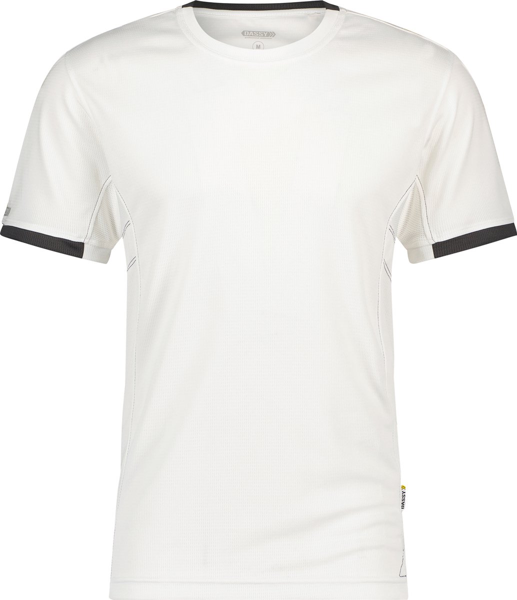 DASSY® Nexus T-shirt - maat 3XL - WIT/ANTRACIETGRIJS