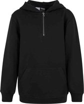 Urban Classics - Boxy Zip Kinder hoodie/trui - Kids 146/152 - Zwart