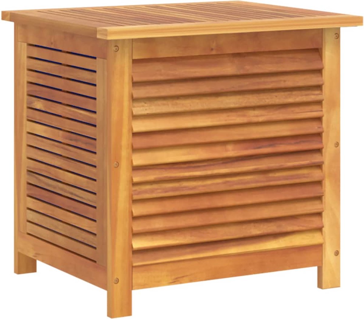 vidaXL - Tuinbox - met - jaloezieën - 60x50x56 - cm - massief - acaciahout