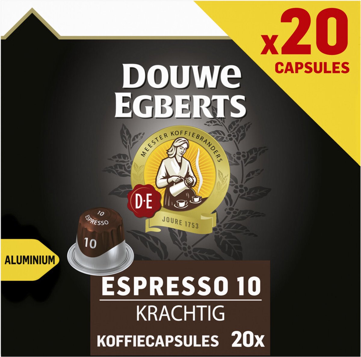 Douwe Egberts koffiecups Espresso - Krachtig 10 - voordeelpak 20 cups - Douwe Egberts