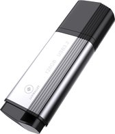 LUXWALLET SpeedByte – Clé USB 3.2 – 128 Go – OTG – Clé USB – Design résistante aux chocs – Vitesse de lecture jusqu'à 100 Mbps – Transfert rapide – Zwart/ Argent