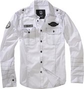 Heren - Mannen - Dikke kwaliteit - Casual - Streetwear - Menswear - Modern - Luis - Vintage - Shirt - Blouse - Overhemd CGN wit