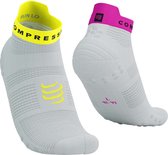Pro Racing Socks v4.0 Run Low - White/Safety Yellow/Neon Pink