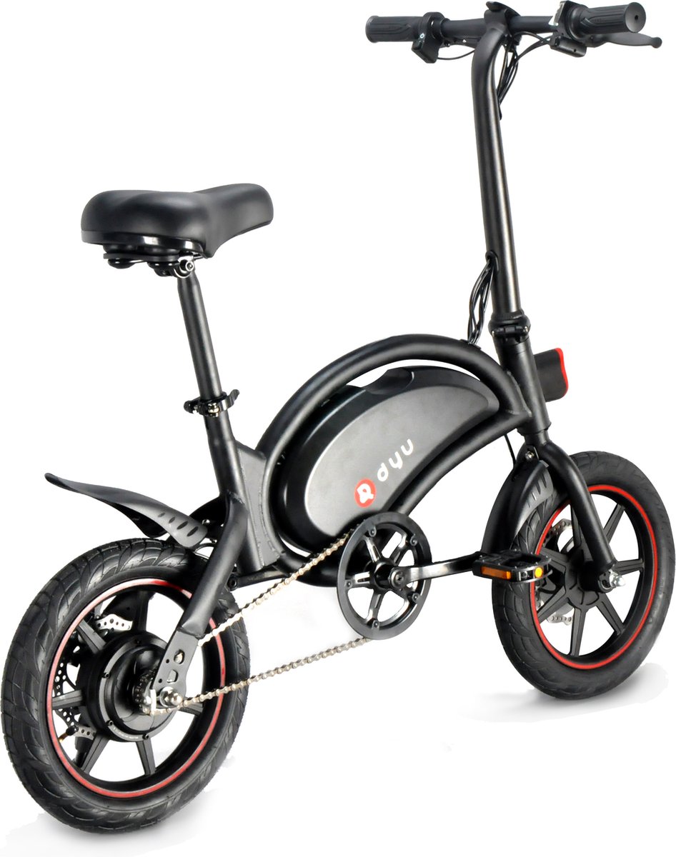 DYU D3F Opvouwbare e-bike 250 Watt motorvermogen topsnelheid 25 km/u Fat tire 14’’ banden