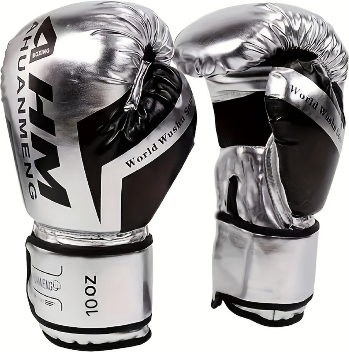 Nivard Vecht Handschoenen - Bokshandschoenen - Boxing Gloves Set - Kickboks Handschoenen - Heren - Dames - Zilver - 10 oz