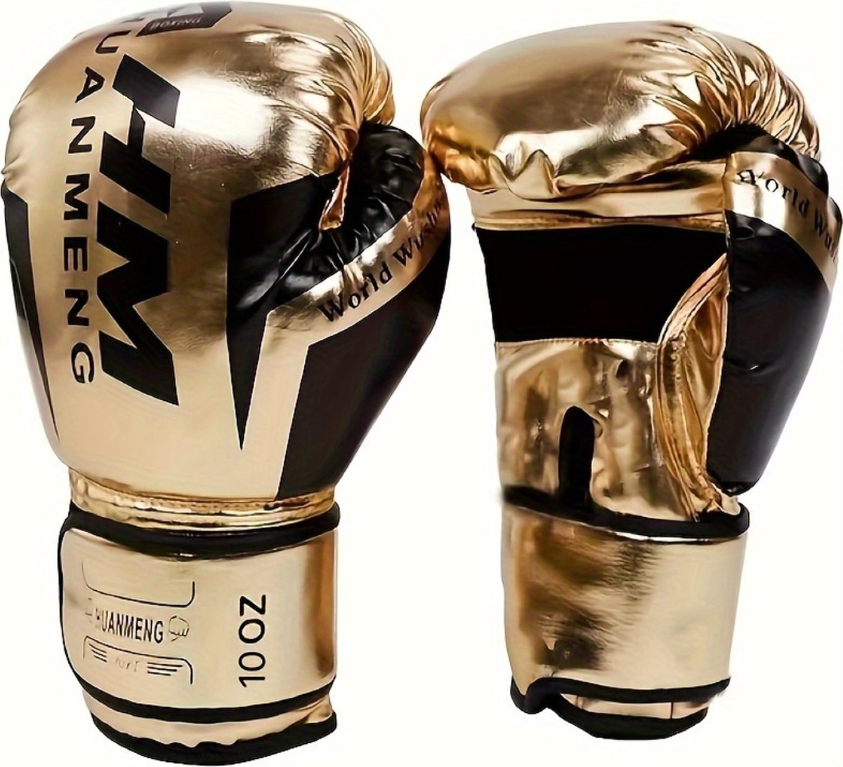 Nivard Vecht Handschoenen - Bokshandschoenen - Boxing Gloves Set - Kickboks Handschoenen - Heren - Dames - Goud - 10 oz