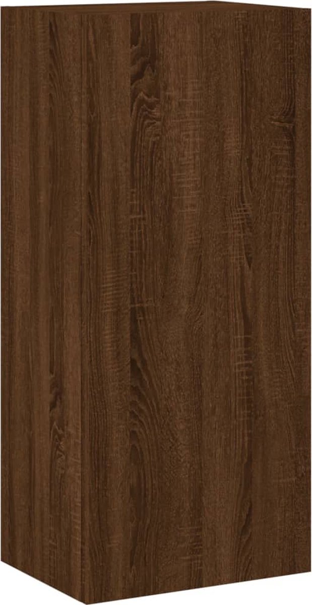 vidaXL - Tv-wandmeubel - 40,5x30x90 - cm - bewerkt - hout - bruin - eikenkleur