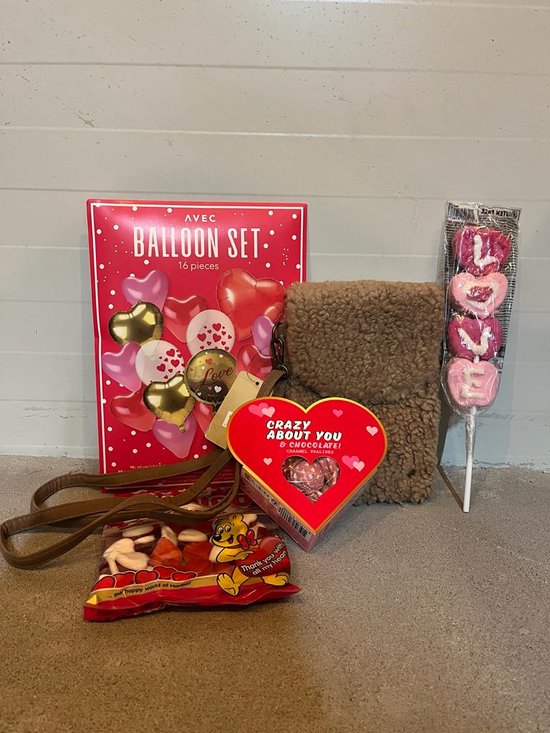 Valentijns Gift Set | Teddy Telefoontas | Chocola | Balloon Set
