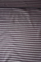 Tricot katoen streepjes bruin 1 meter - modestoffen voor naaien - stoffen Stoffenboetiek