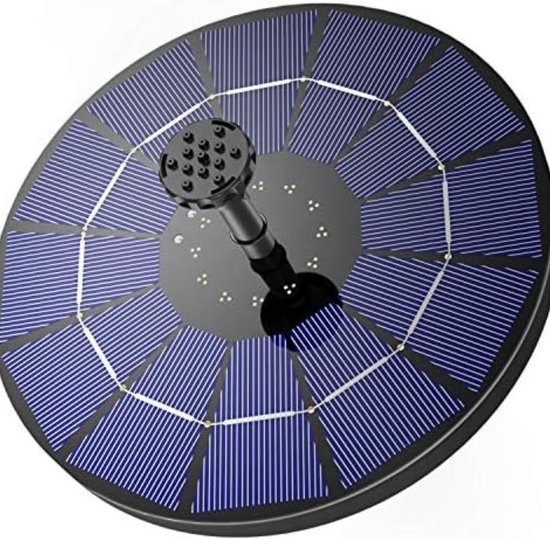 Solar fontein - Solar fontein op zonne energie - Fontein buiten - 3,5W - 1200mAh