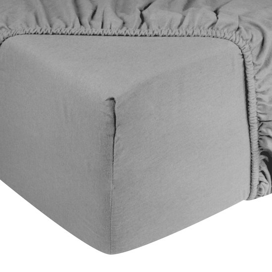 DoubleDry Drap-Housse Flanelle 140x200 cm 2 personne - 100% Coton Doux - Élastique tout autour - gris doux