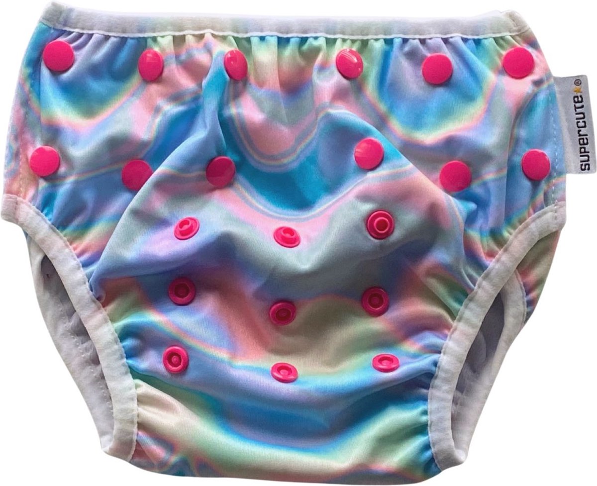 Goedkoopste Supercute - Wasbare - Zwemluier - Verstelbaar - Kleurverloop - Zwemmen - Baby zwemmen - 0 - 3 jaar - Meisje - Milieu vriendelijk - Babyspa - Kraamkado