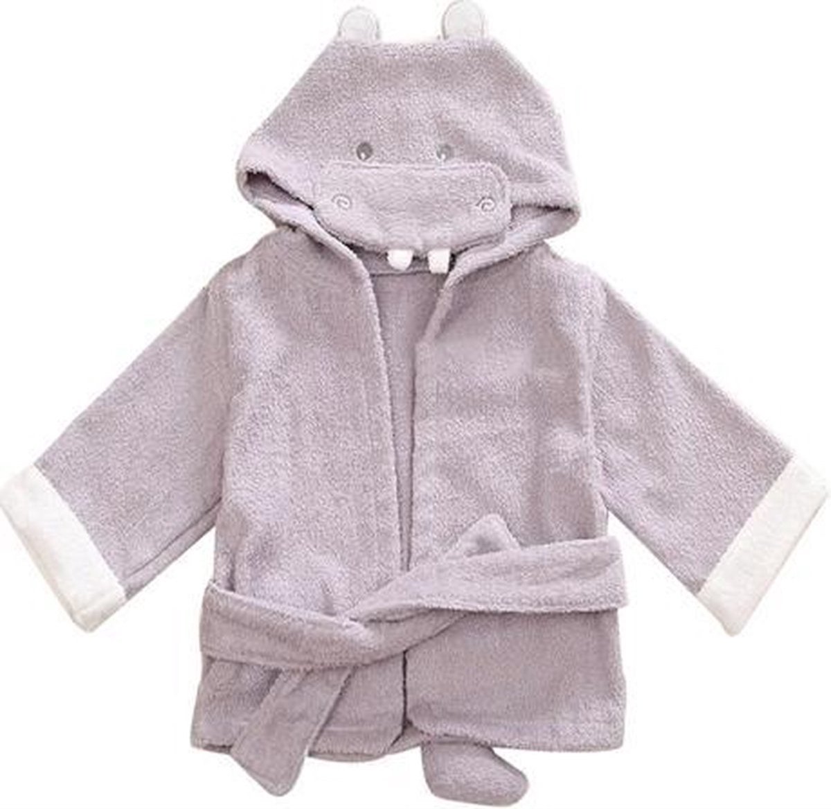 CHPN - Badjasje - Baby badjas - Badjas voor je kindje - Nijlpaard - Met kam en borsteltje - Universeel - Schattig badjasje