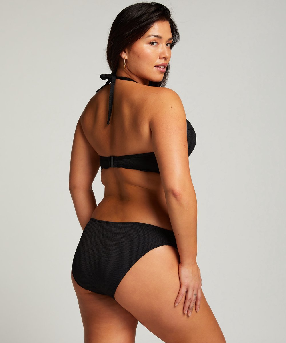 Hunkemöller Dames Badmode Voorgevormde push - up beugel bikinitop Scallop Cup A - E - Zwart — afbeelding 4
